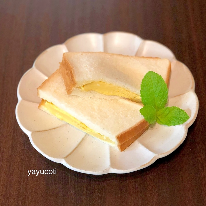 レンジで簡単!出汁のきいた厚焼き卵サンド